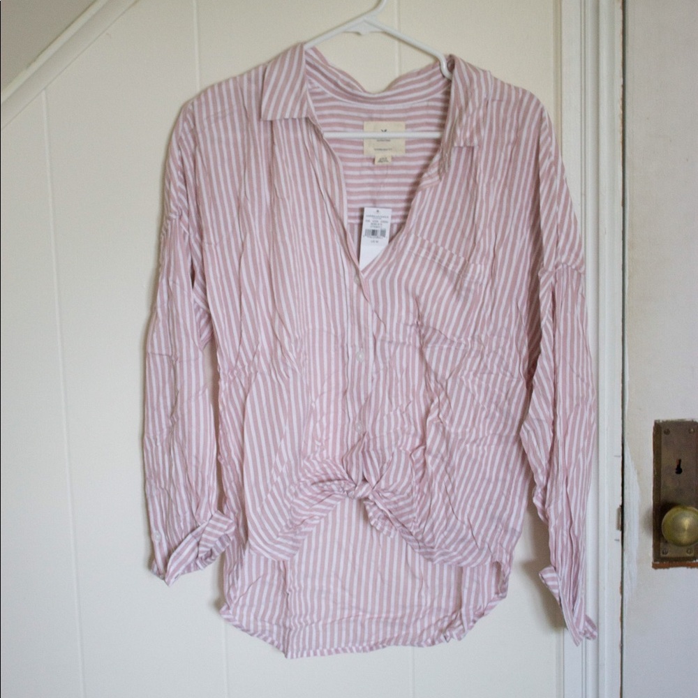 AE Striped Button Down Shirt